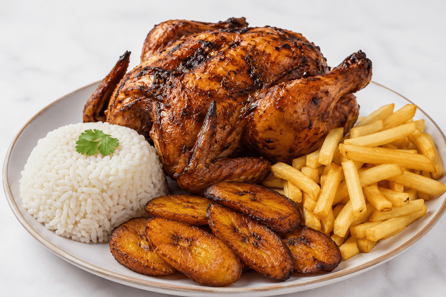 Pollo Entero con 3 guarniciones